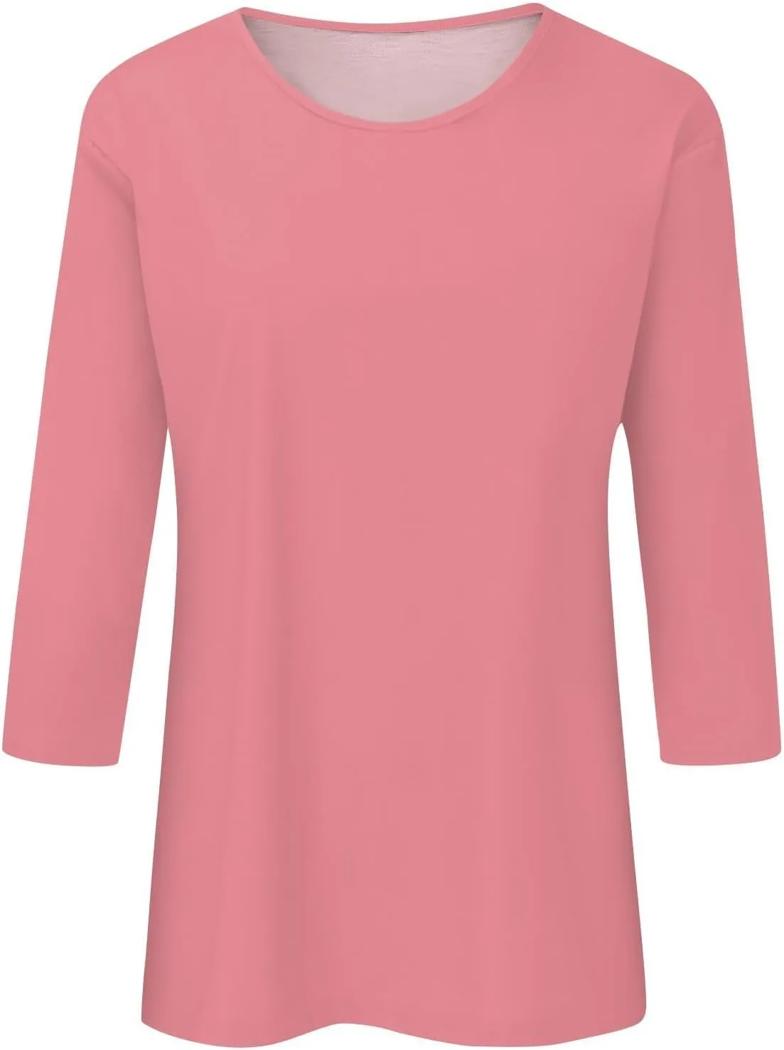 3/4 Length Sleeve Womens Tops Dressy Casual Summer Bell Elbow Sleeve Blouses Work Tunic Shirts