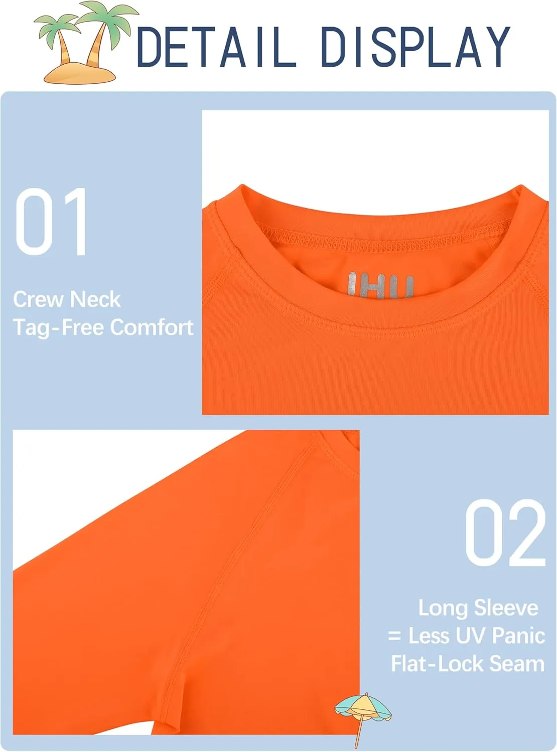 4 Pack Boys' Rash Guard Youth Neon Shirts SPF Long Sleeve Swim Shirts Quick Dry Sun Protection Swimwear for Kids