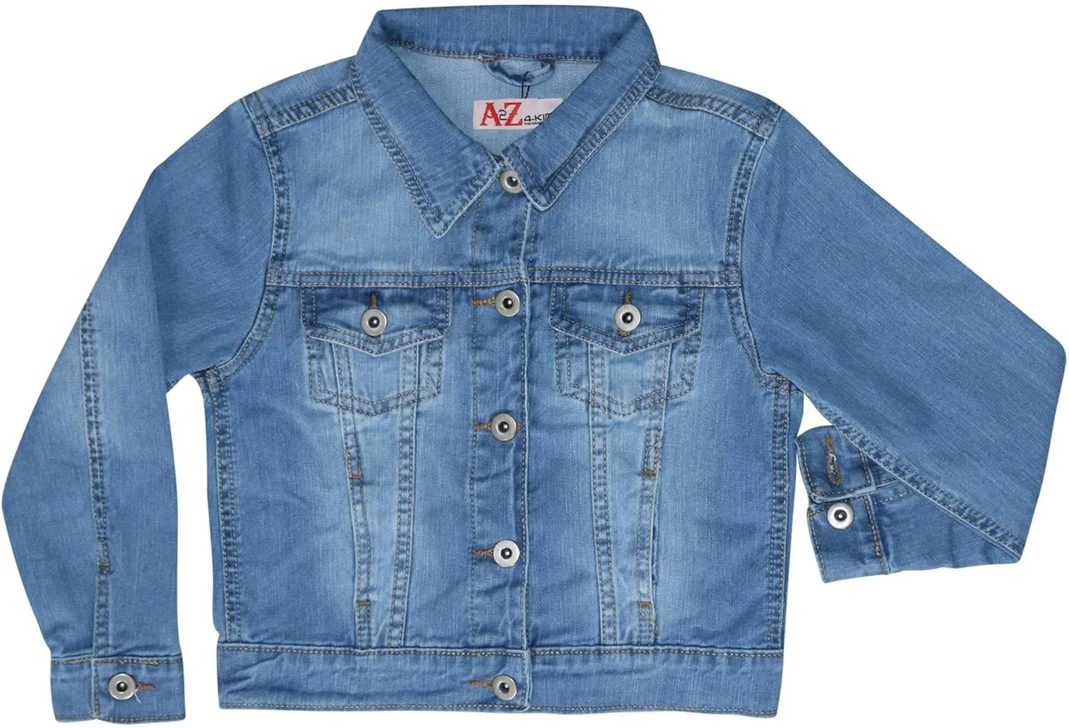 A2Z Kids Girls Jackets Designer Light Blue Denim Jeans Jacket Stylish Fashion Coats