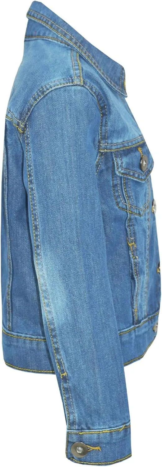 A2Z Kids Girls Jackets Designer Light Blue Denim Jeans Jacket Stylish Fashion Coats
