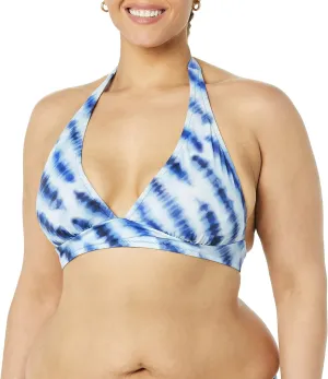 Amazon Essentials Women's Light-Support Tie Halter Bikini Swimsuit Top (Available in Plus Size)