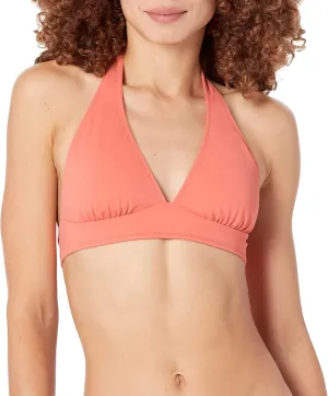 Amazon Essentials Women's Light-Support Tie Halter Bikini Swimsuit Top (Available in Plus Size)