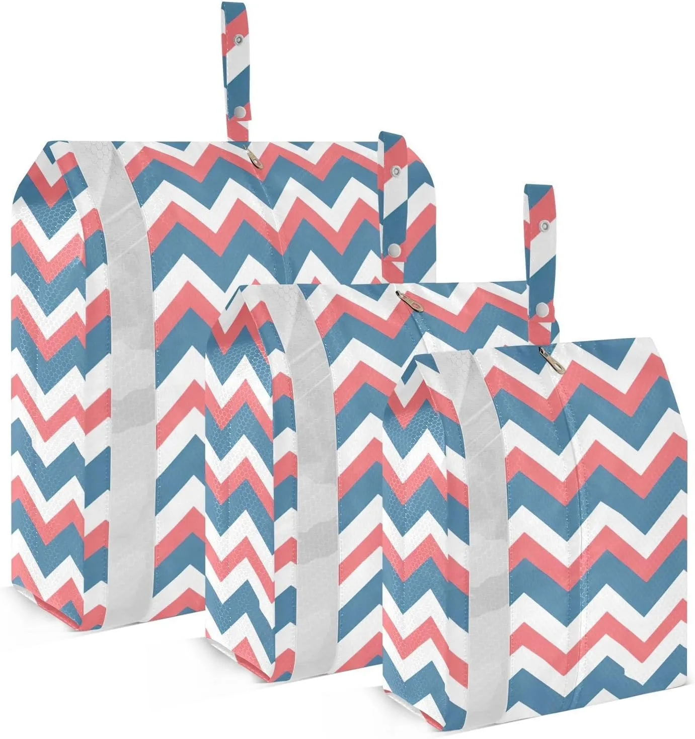 Anchor Striped Packing Cubes for Travel 3 Set Compression Packing Cube Luggage Organizer Bags for Easy Packing