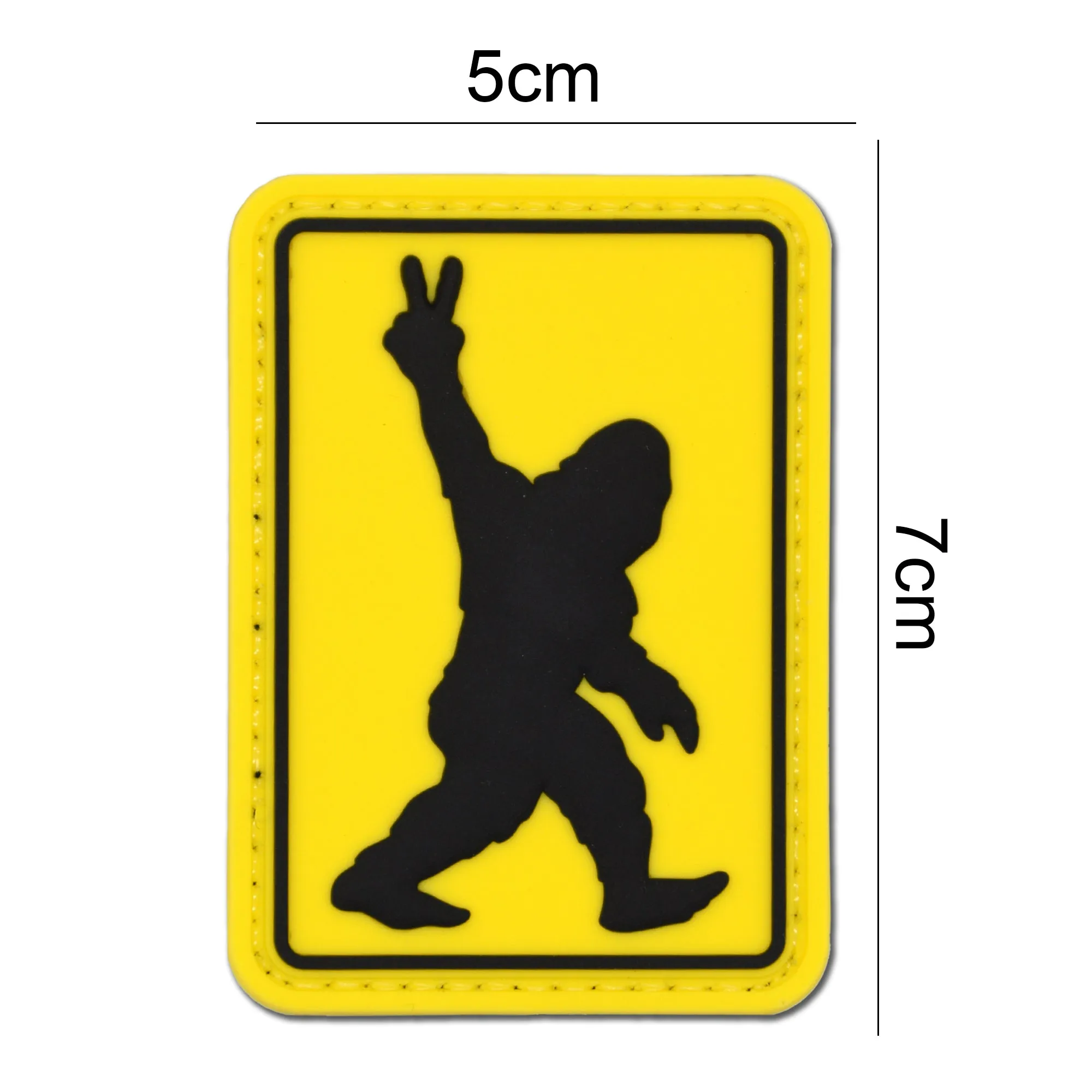 Bigfoot Peace Patch Yellow