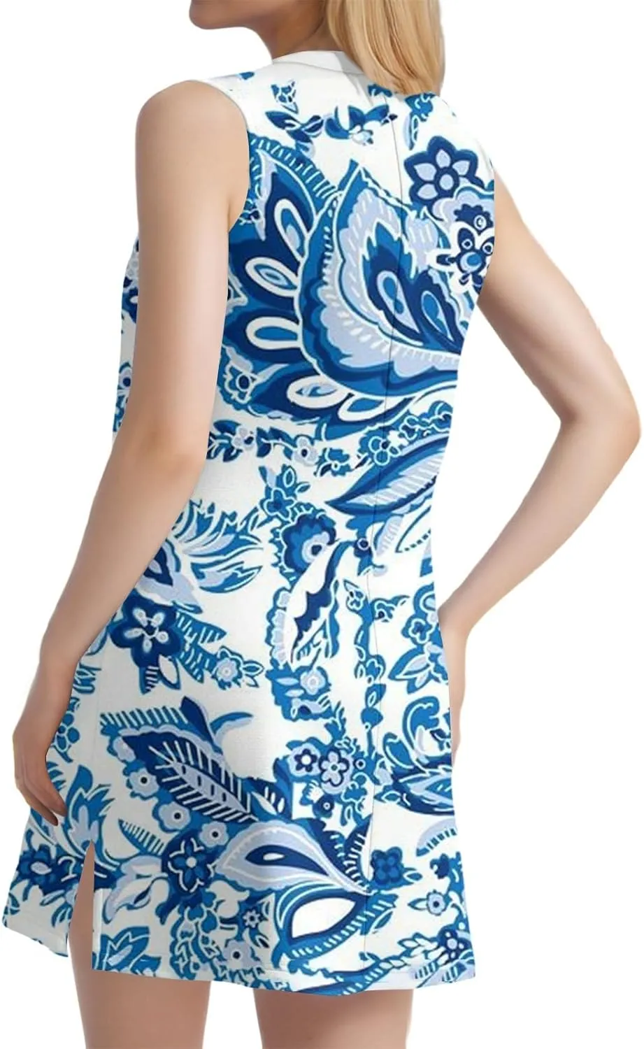 Boho Summer Dresses for Women 2025 V-Neck Beach Dress Vacation Women's Sleeveless Floral Sundress with Split