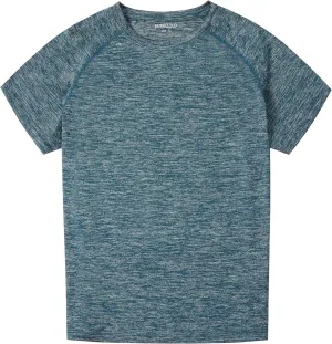 Boy's Quick Dry Short-Sleeve T-Shirts Active T Shirts for Boys 3-12 Years Old