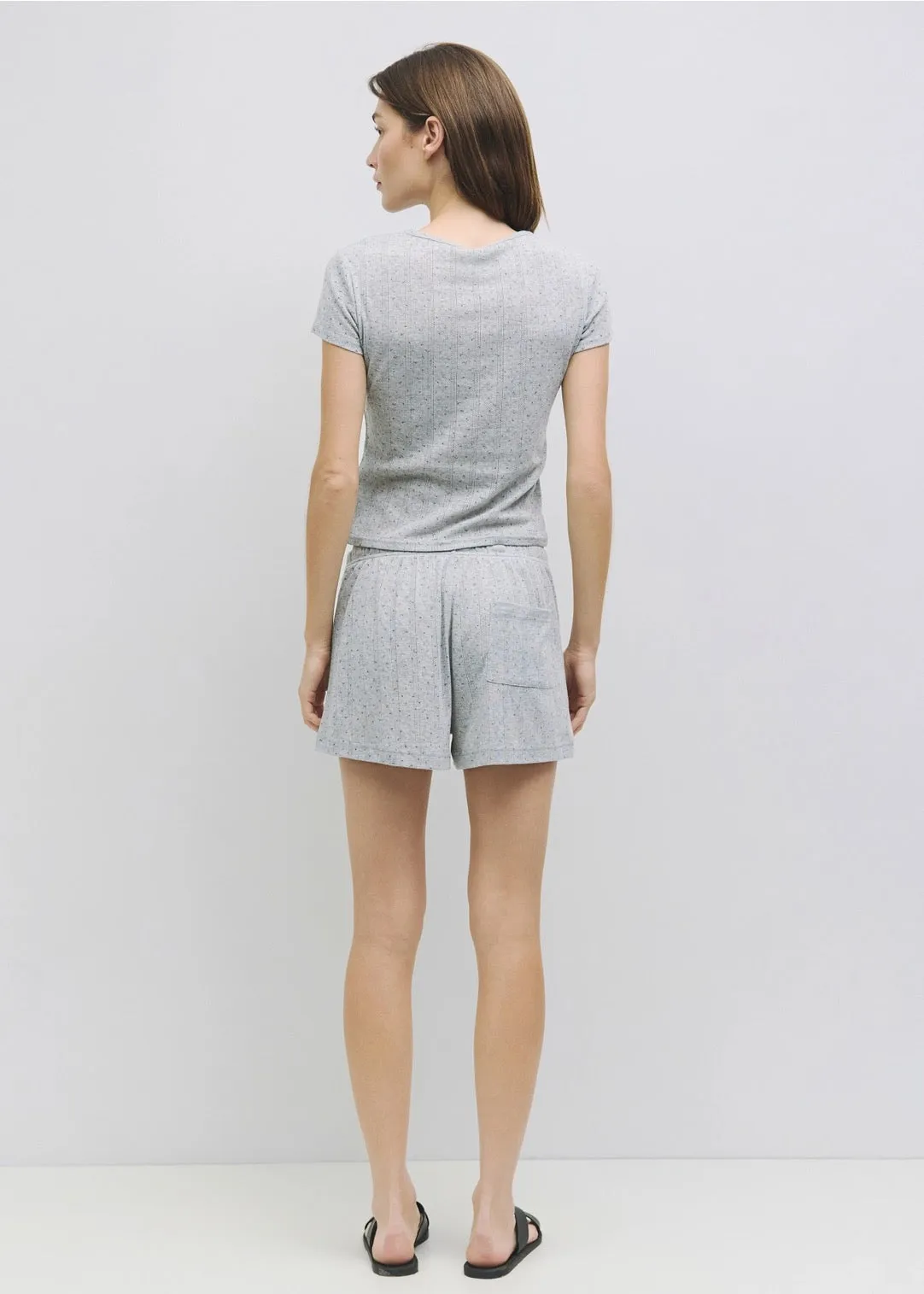 Cherie Shorts | Floral Pointelle Knit