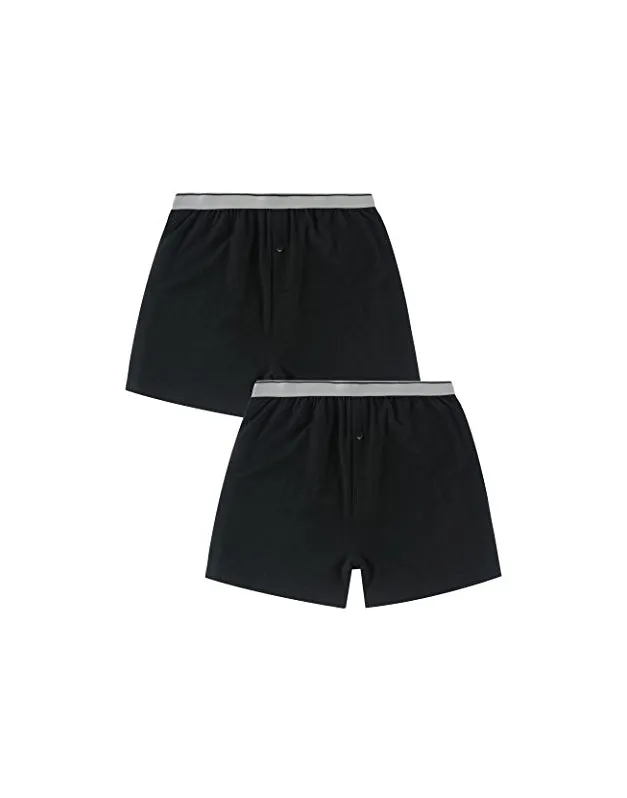 CYZ Mens 2-Pack 100% Cotton Knit Pajama Bottoms - Sleep/Lounge Shorts