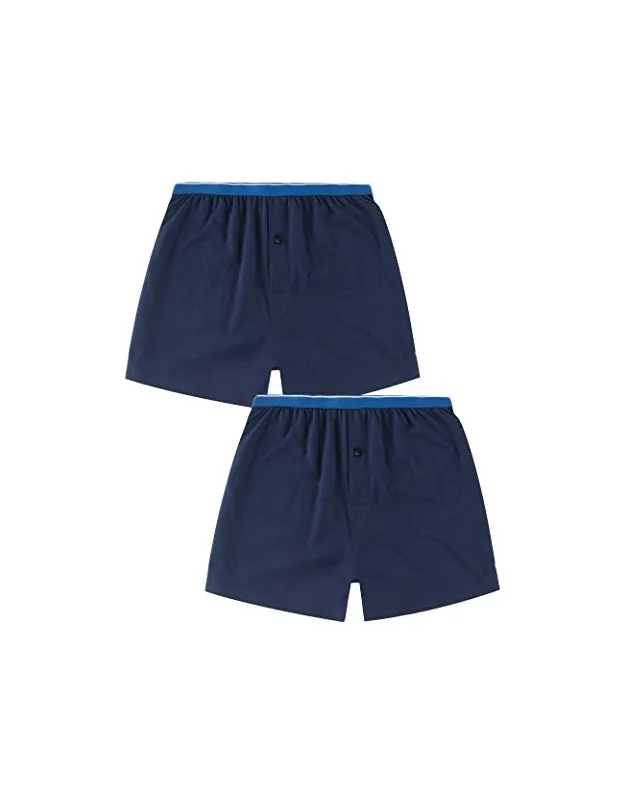 CYZ Mens 2-Pack 100% Cotton Knit Pajama Bottoms - Sleep/Lounge Shorts