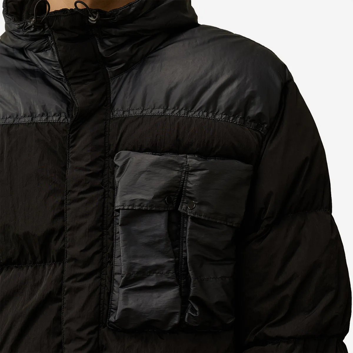 Eco Chrome-R Mixed Goggle Down Jacket - Black