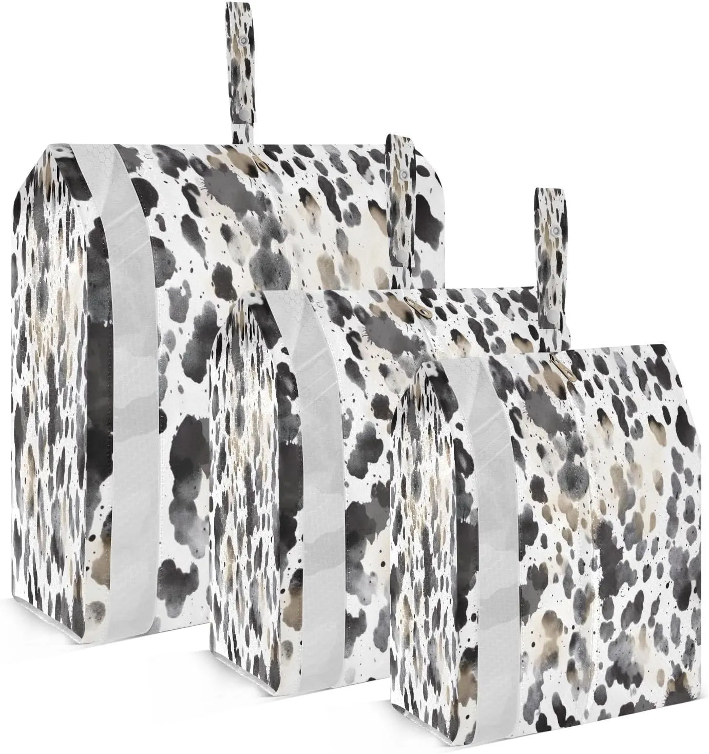 Fashion Leopard Black Packing Cubes for Travel 3 Set Travel Packing Cubes Luggage Packing Organizers for Easy Packing