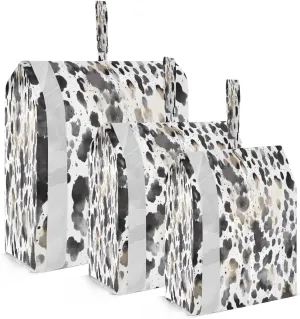Fashion Leopard Black Packing Cubes for Travel 3 Set Travel Packing Cubes Luggage Packing Organizers for Easy Packing