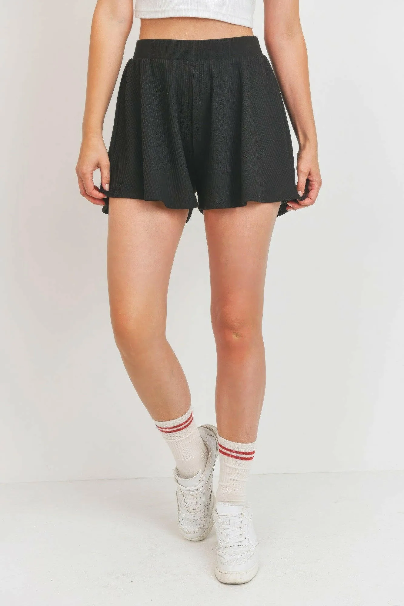 Flounce Shorts Micro Waffle