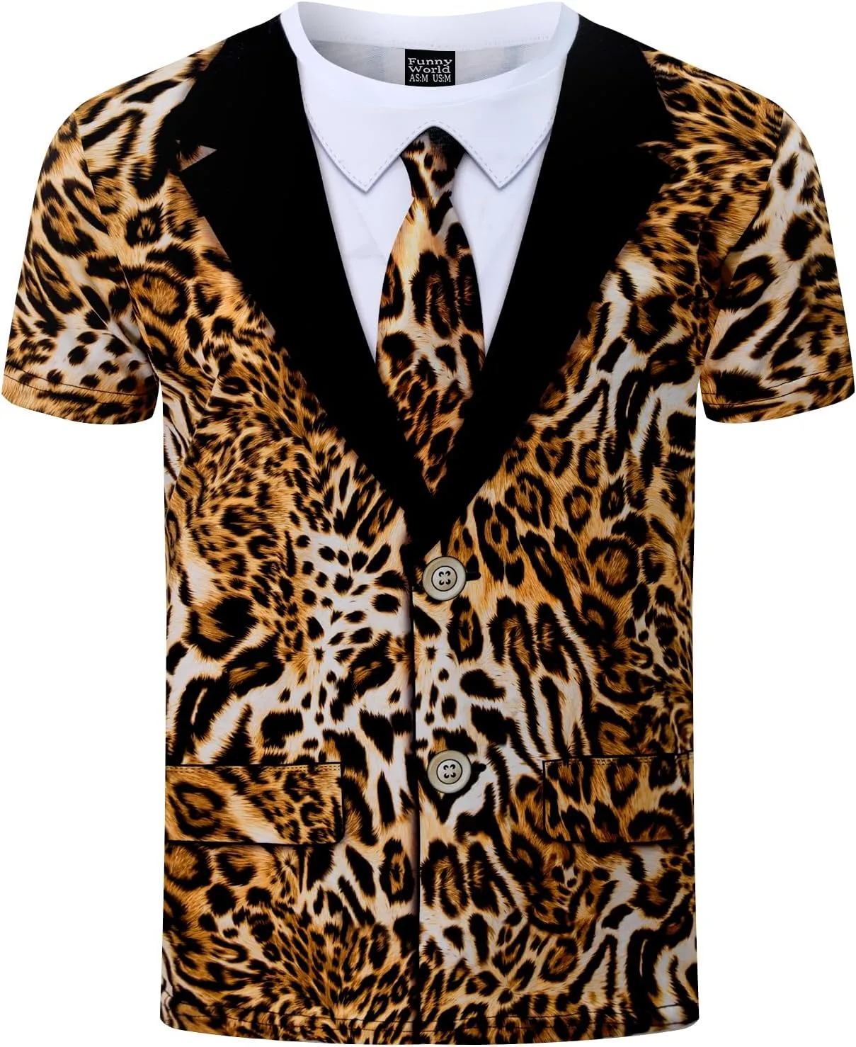 Funny World Men's Animal Print Tuxedo T-Shirts