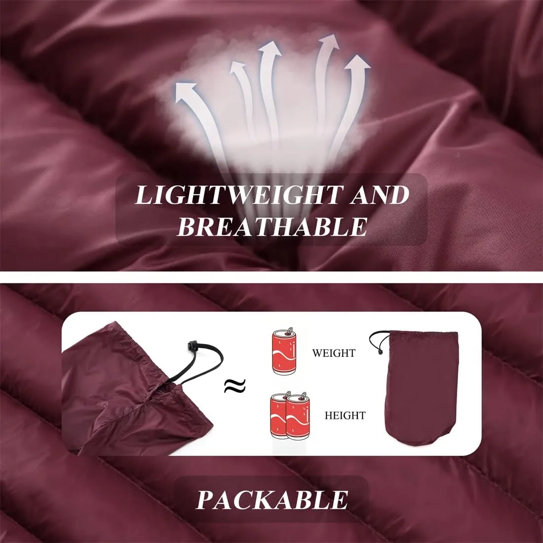 GGleaf Women's Hooded Packable Ultra Light Coat Warm Short Puffer Jacket