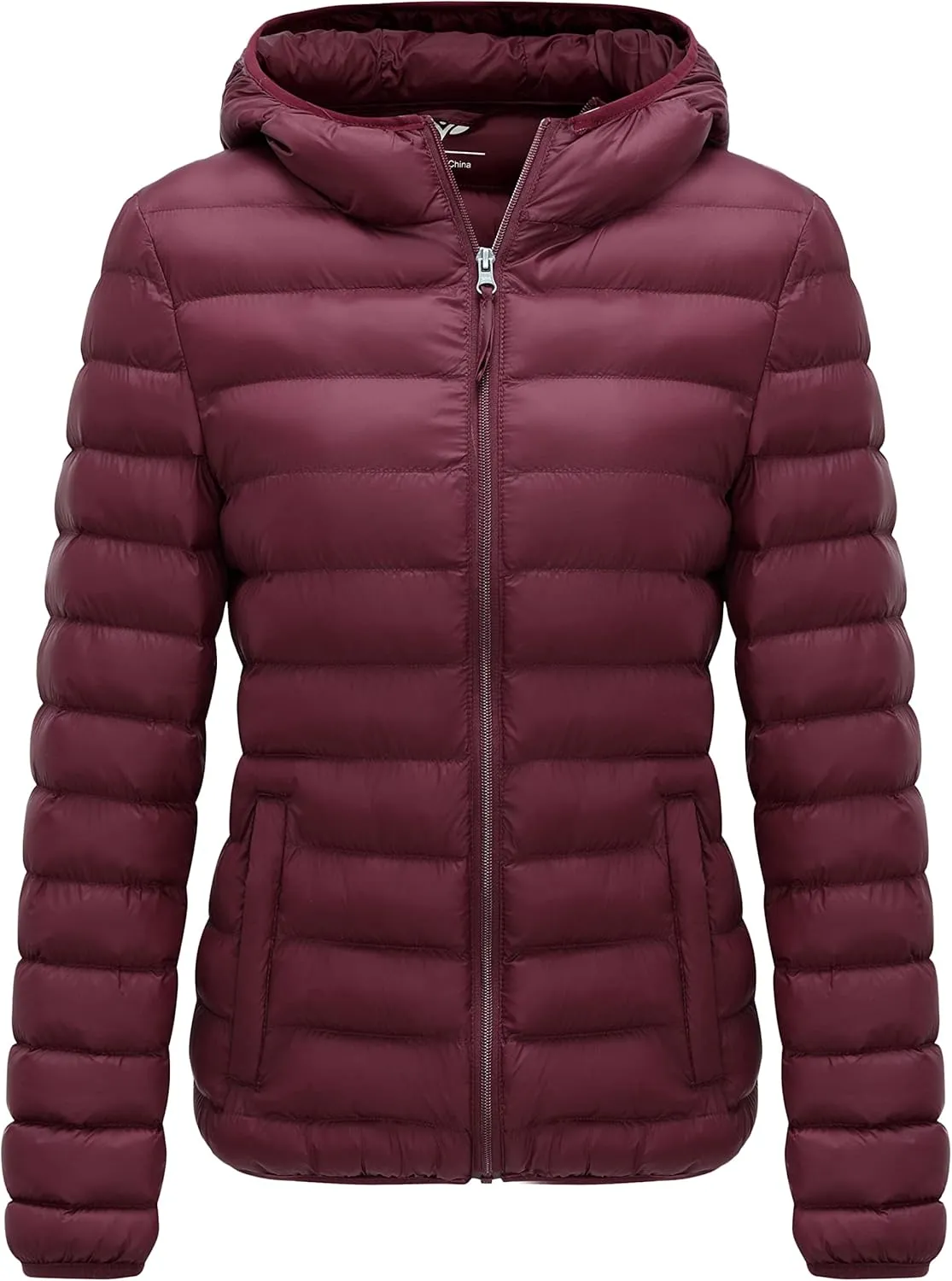 GGleaf Women's Hooded Packable Ultra Light Coat Warm Short Puffer Jacket