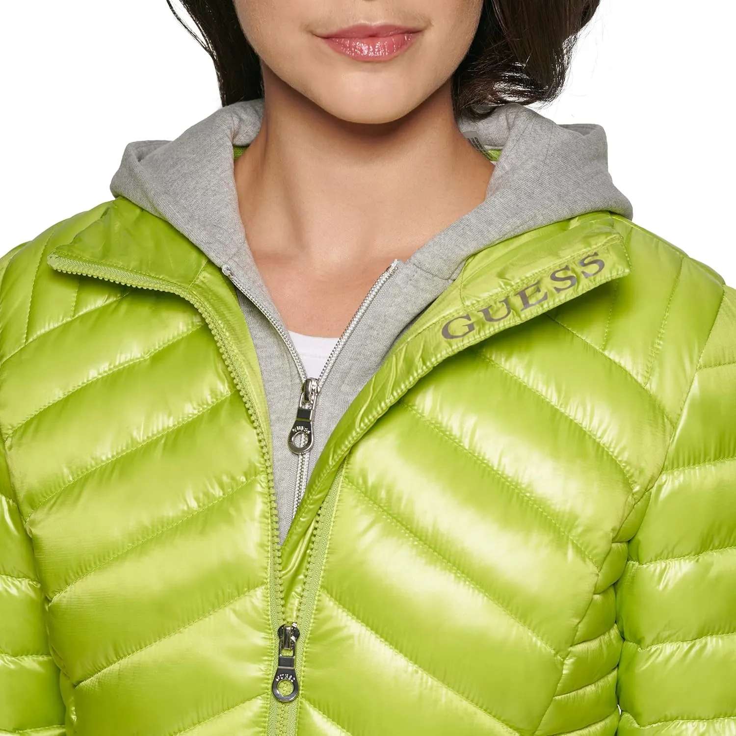 GUESS Women's Light Packable Jacket Quilted, Transitional Puffer