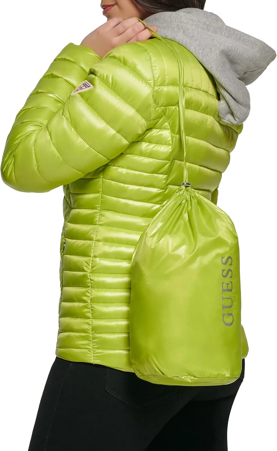 GUESS Women's Light Packable Jacket Quilted, Transitional Puffer