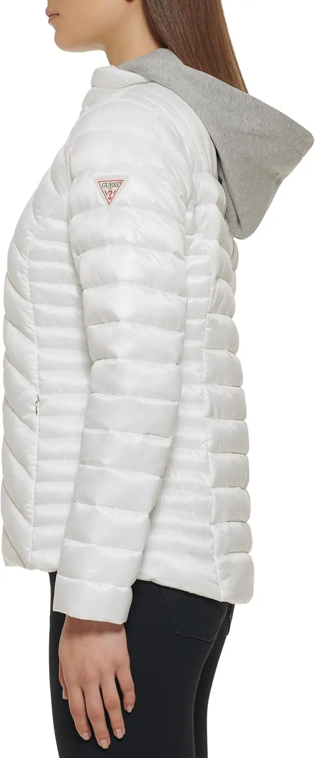 GUESS Women's Light Packable Jacket Quilted, Transitional Puffer
