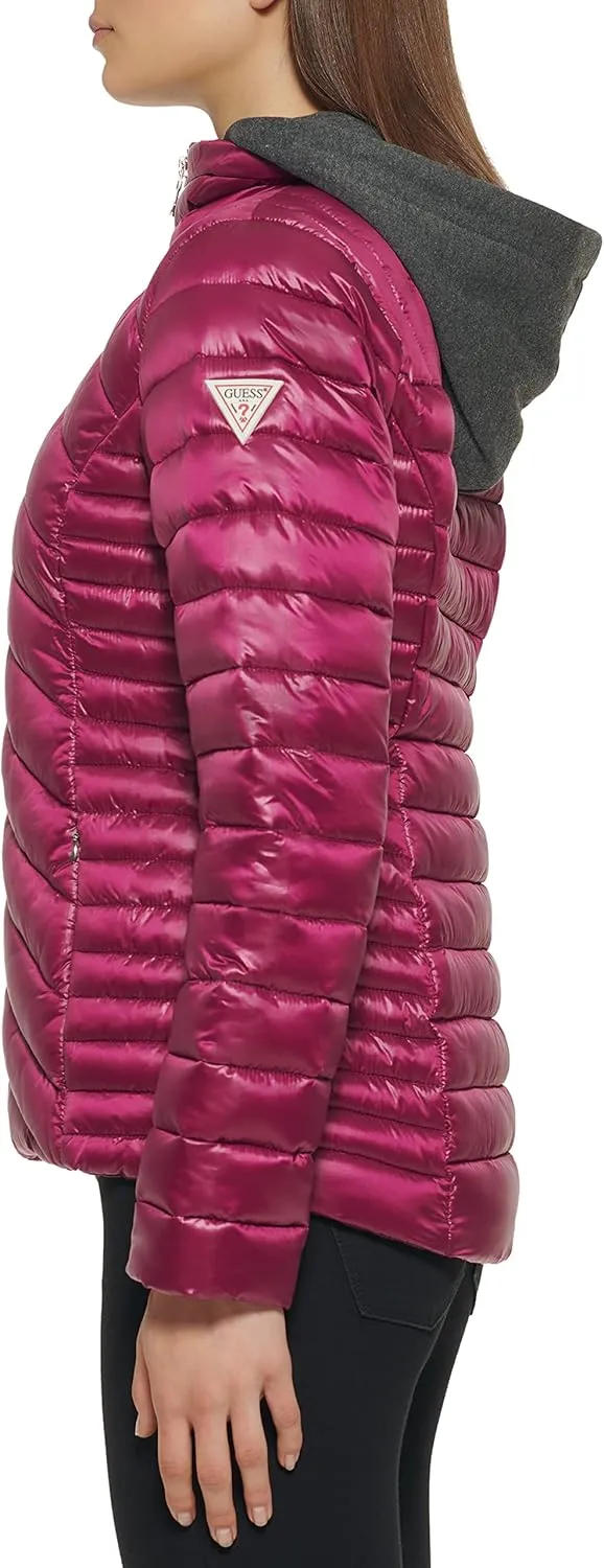 GUESS Women's Light Packable Jacket Quilted, Transitional Puffer