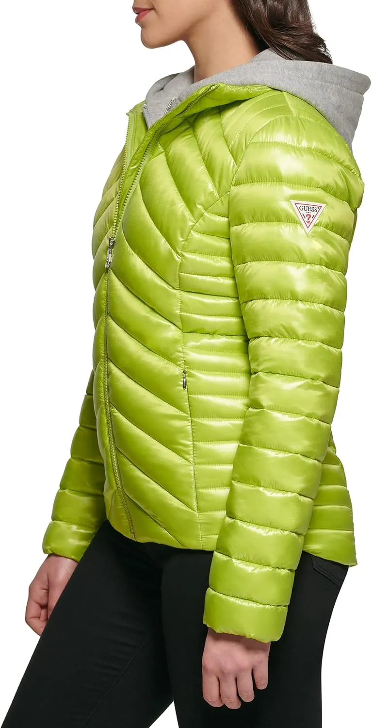 GUESS Women's Light Packable Jacket Quilted, Transitional Puffer