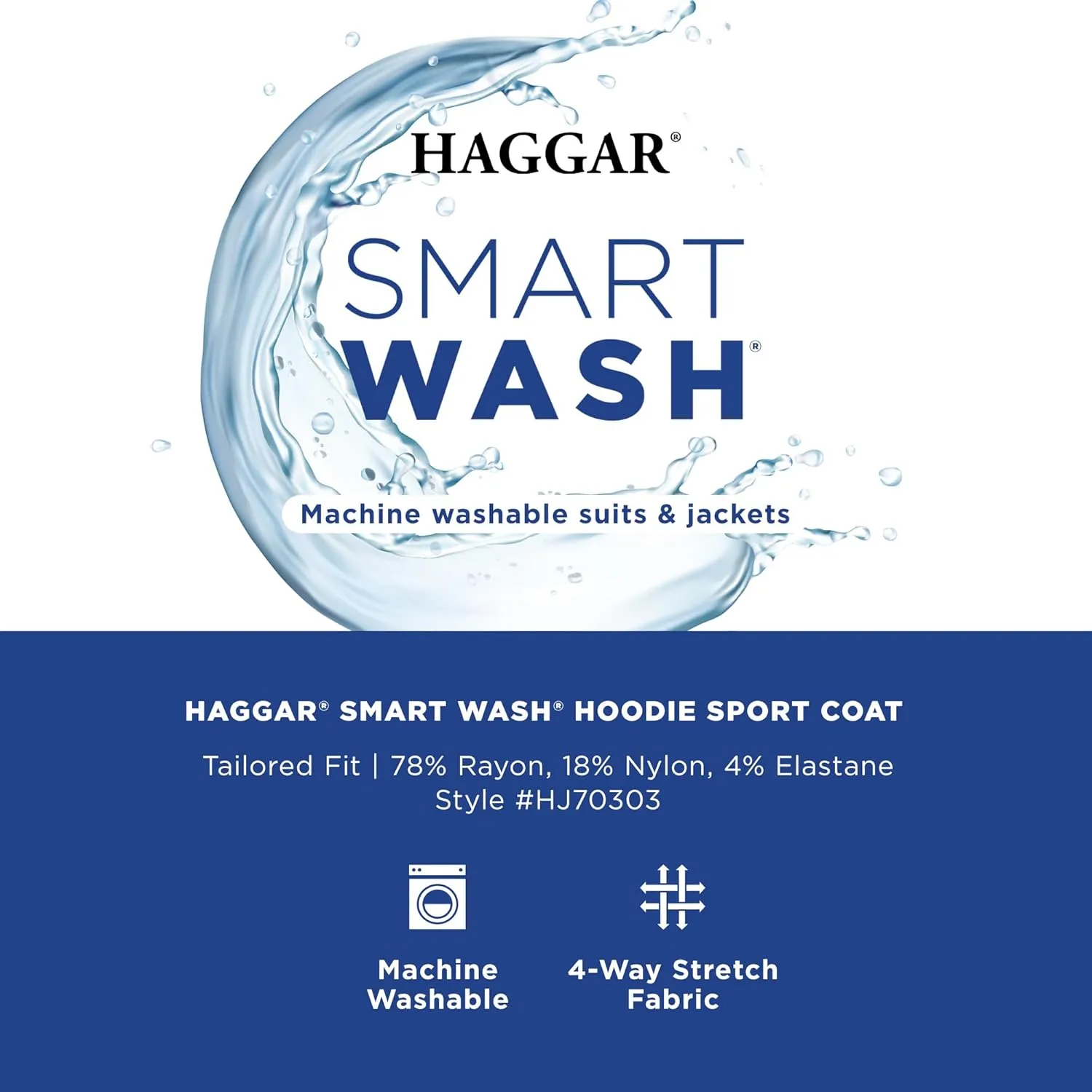 Haggar Men's Smart Wash Performance Blazer & Jackets