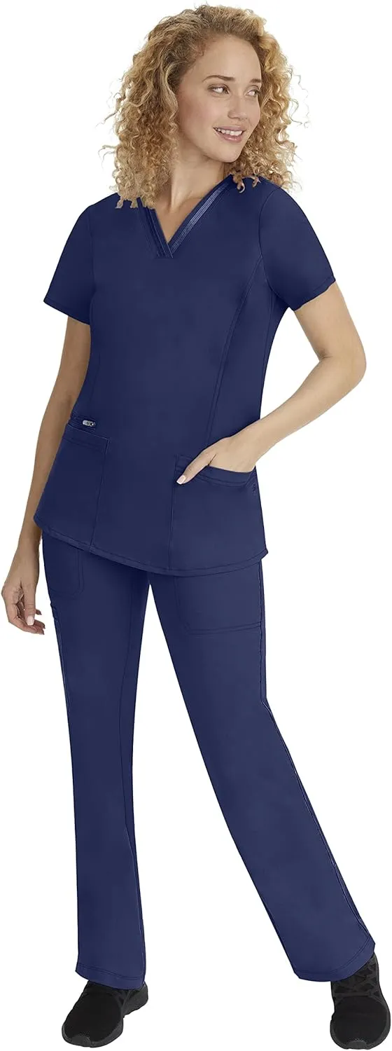 Healing Hands Scrub Top for Women with 3 Pockets and Easy Care, 2-Way Stretch Fabric 2278