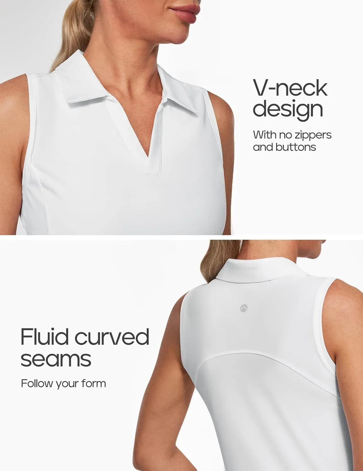 Heathyoga Womens Golf Shirt Golf Tank Tops for Women Polo Tennis Shirts Sleeveless Golf Shirts for Women Quick Dry