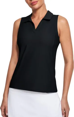 Heathyoga Womens Golf Shirt Golf Tank Tops for Women Polo Tennis Shirts Sleeveless Golf Shirts for Women Quick Dry