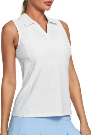 Heathyoga Womens Golf Shirt Golf Tank Tops for Women Polo Tennis Shirts Sleeveless Golf Shirts for Women Quick Dry