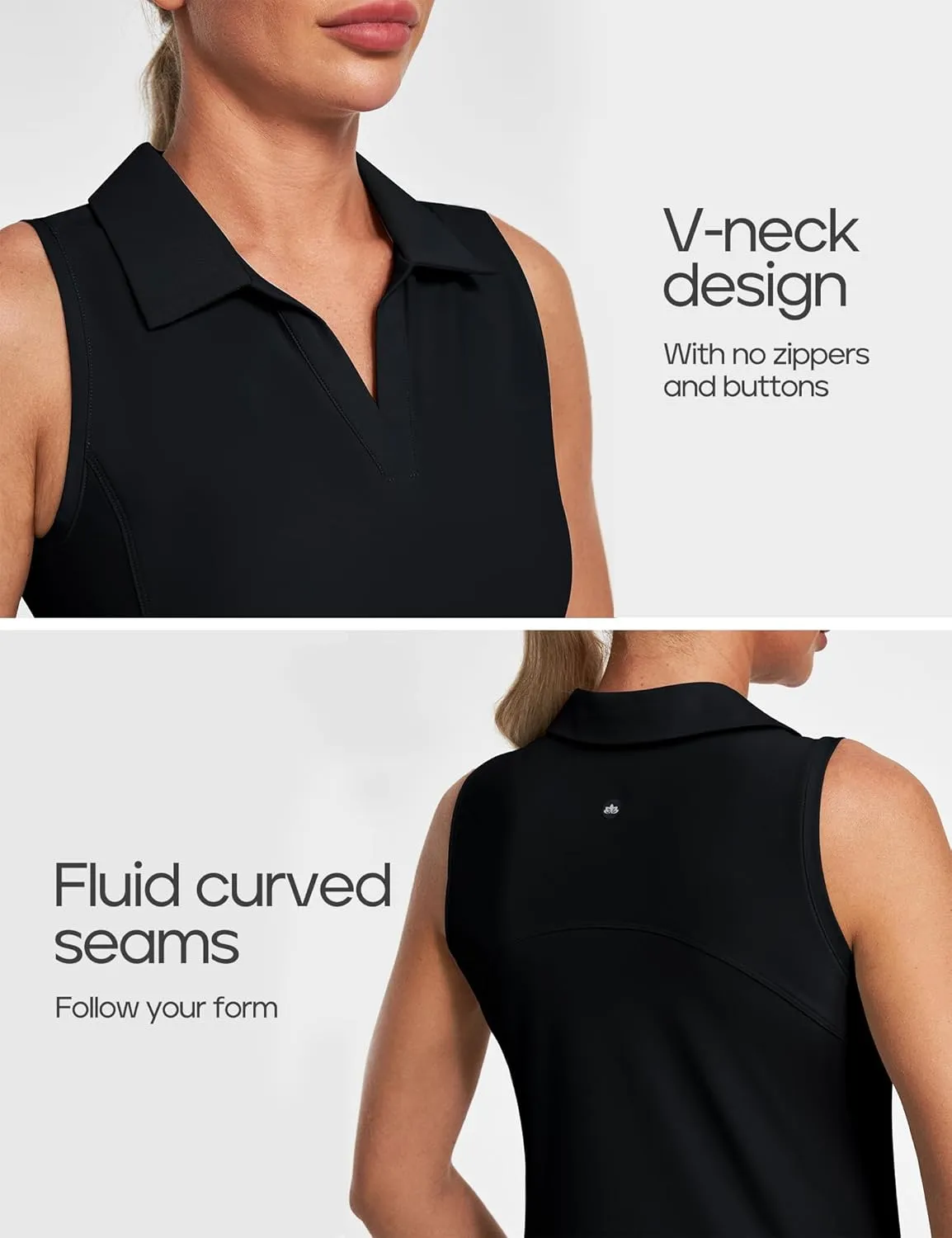 Heathyoga Womens Golf Shirt Golf Tank Tops for Women Polo Tennis Shirts Sleeveless Golf Shirts for Women Quick Dry