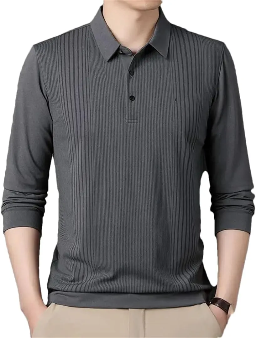 Hgvcfcv MenS Polo Shirts Short/Long Sleeve Quick Dry Athletic Golf T-Shirts Polo Slim Fit T Shirts for Men