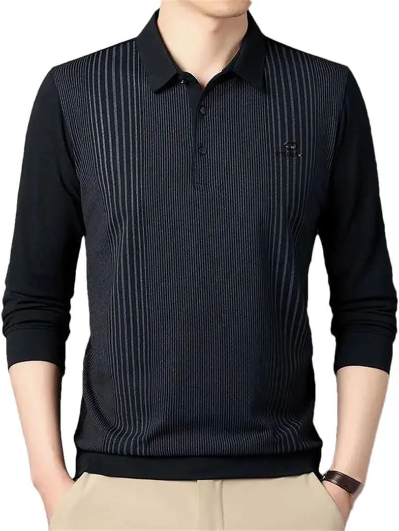Hgvcfcv MenS Polo Shirts Short/Long Sleeve Quick Dry Athletic Golf T-Shirts Polo Slim Fit T Shirts for Men