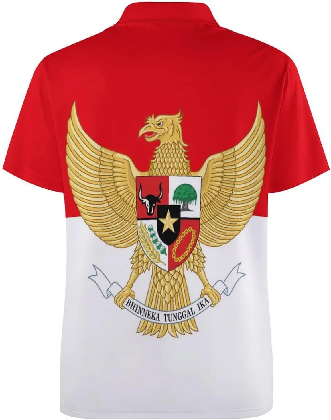 Indonesian Flag Indonesia Emblem Mens Polo Shirts Quick Dry Short Sleeve T-shirts Slim Tennis Collared Tees Tops