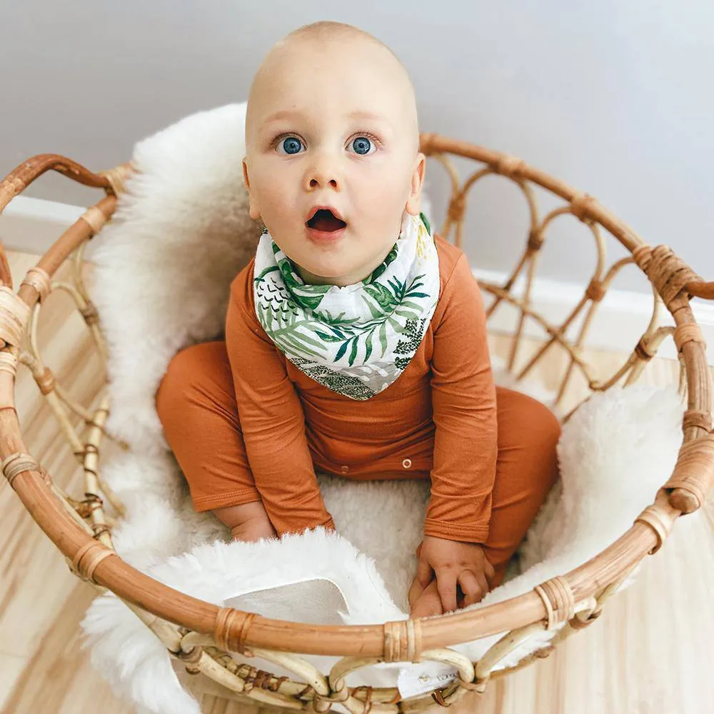 Jungle   Rainforest Classic Muslin Bandana Bib Set