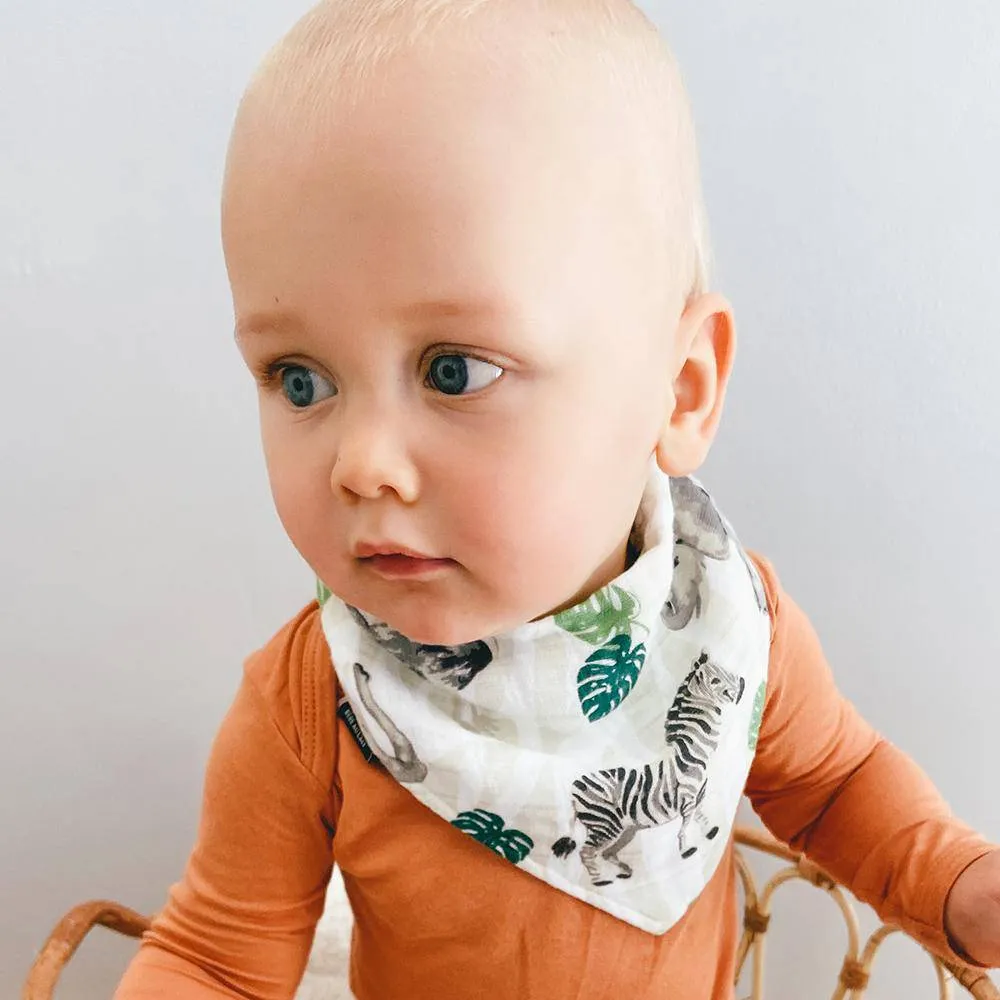 Jungle   Rainforest Classic Muslin Bandana Bib Set