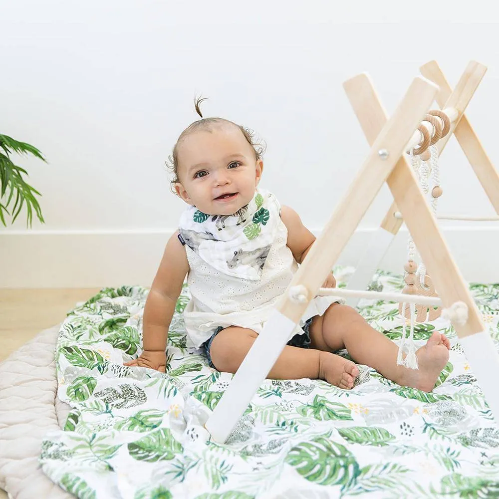 Jungle   Rainforest Classic Muslin Bandana Bib Set