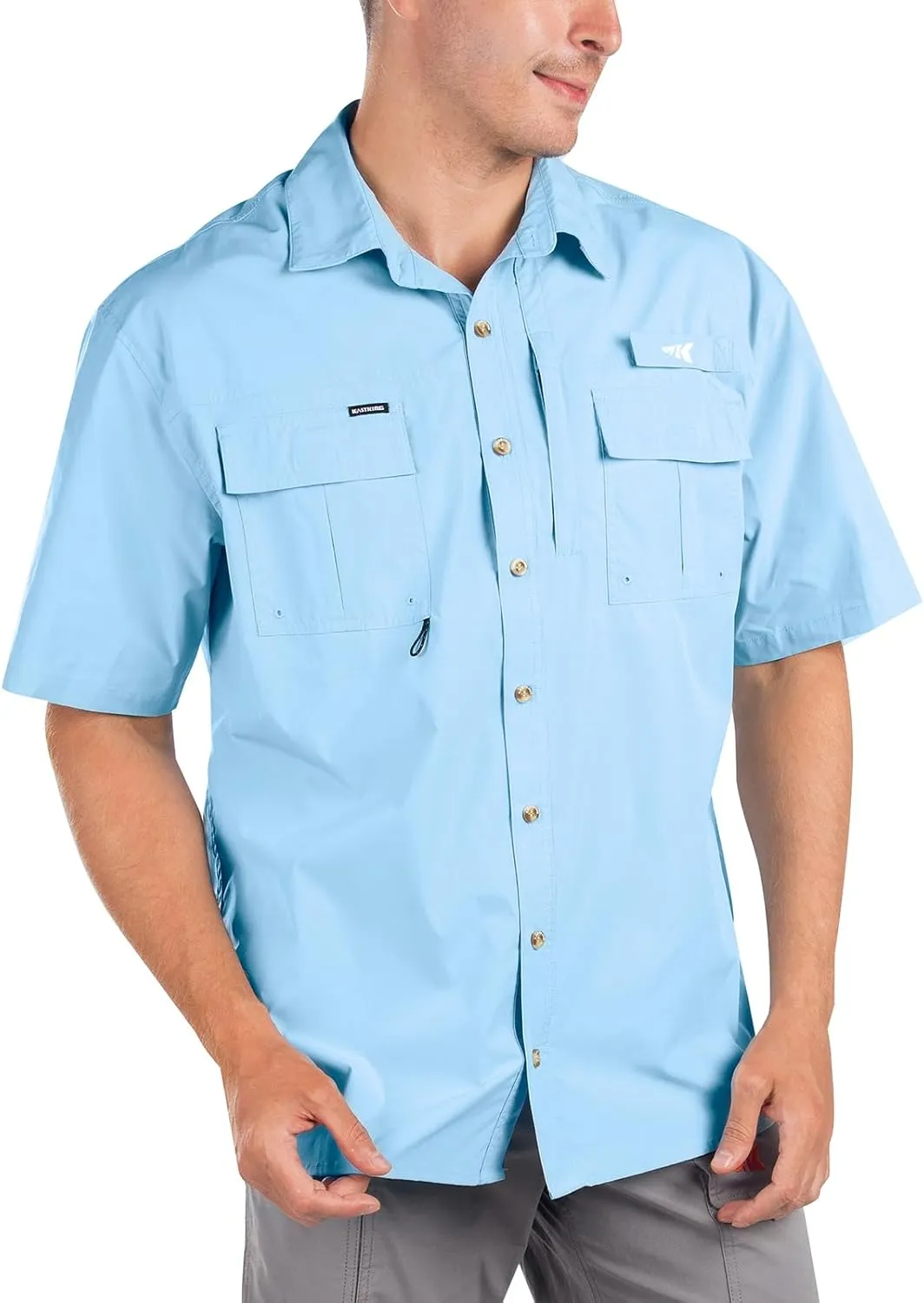 KastKing ReKon Men's Fishing Shirts, Well Made, Quick-Dry Short & Long Sleeve Hiking Beach Shirts, Sun Protection
