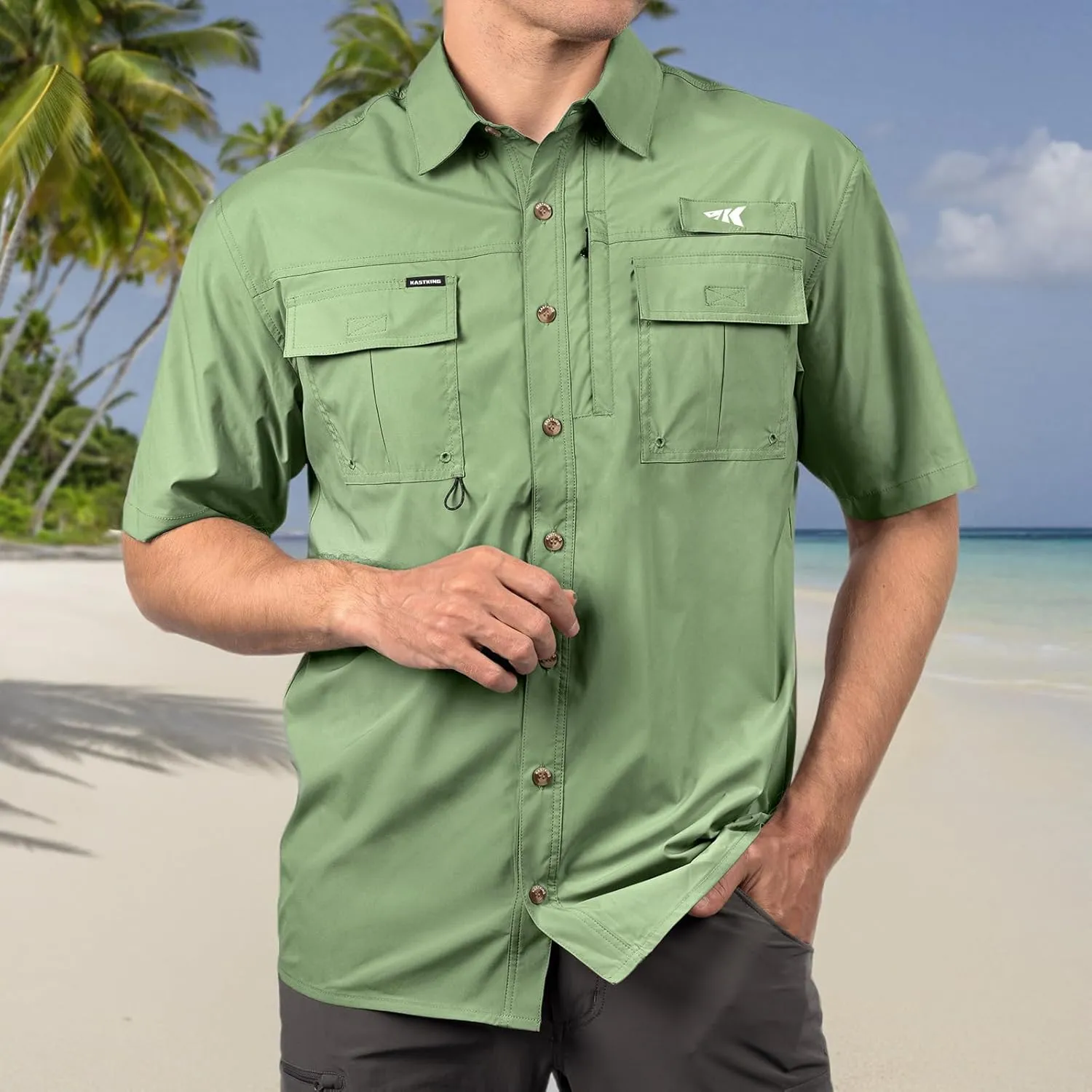 KastKing ReKon Men's Fishing Shirts, Well Made, Quick-Dry Short & Long Sleeve Hiking Beach Shirts, Sun Protection