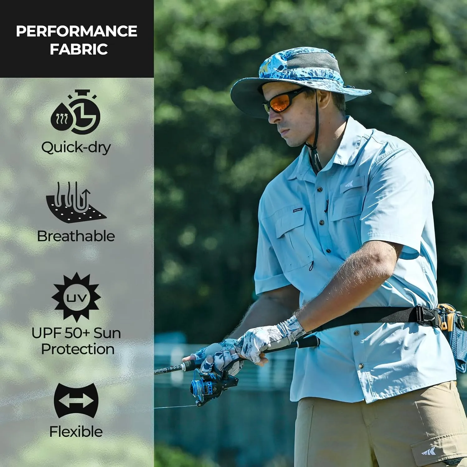 KastKing ReKon Men's Fishing Shirts, Well Made, Quick-Dry Short & Long Sleeve Hiking Beach Shirts, Sun Protection