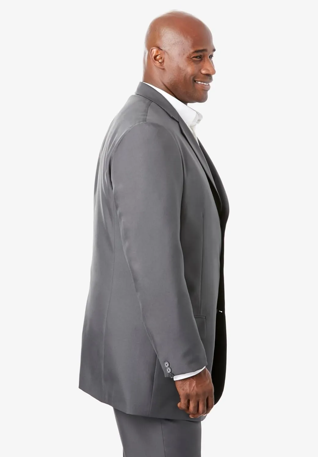 KingSize Men's Big & Tall Easy Movement Three-Button Jacket