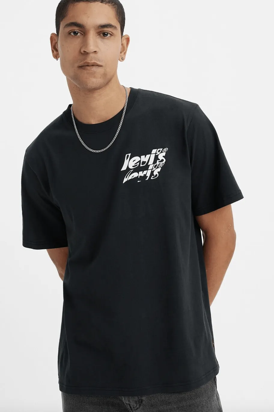 LEVI'S RELAXED SHORT SLEEVE GRAPHIC TEE - POSTER LOGO BLACK