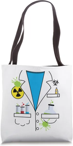 Mad Scientist Easy Halloween Costume Simple Doctor Funny Tote Bag