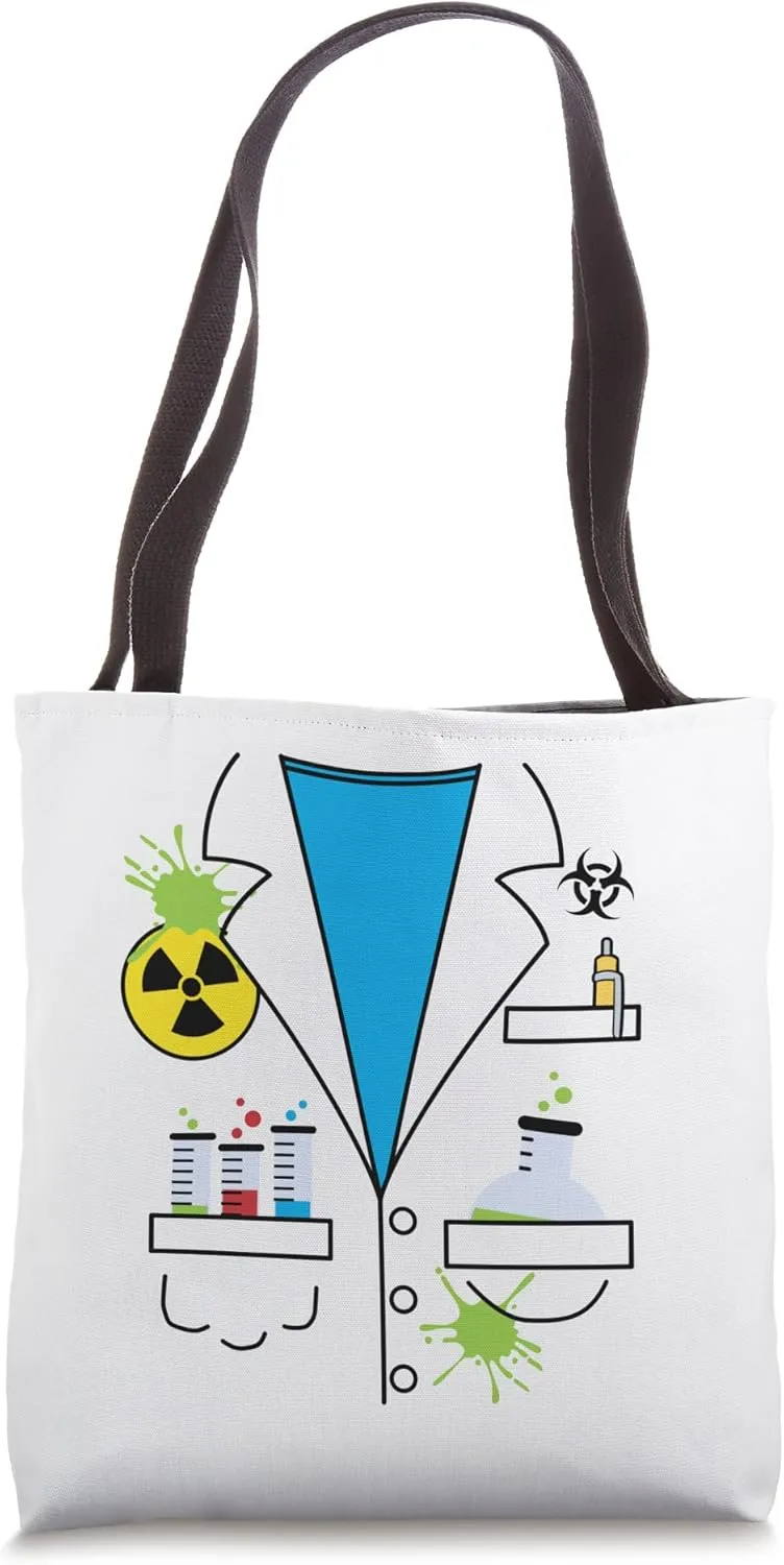 Mad Scientist Easy Halloween Costume Simple Doctor Funny Tote Bag