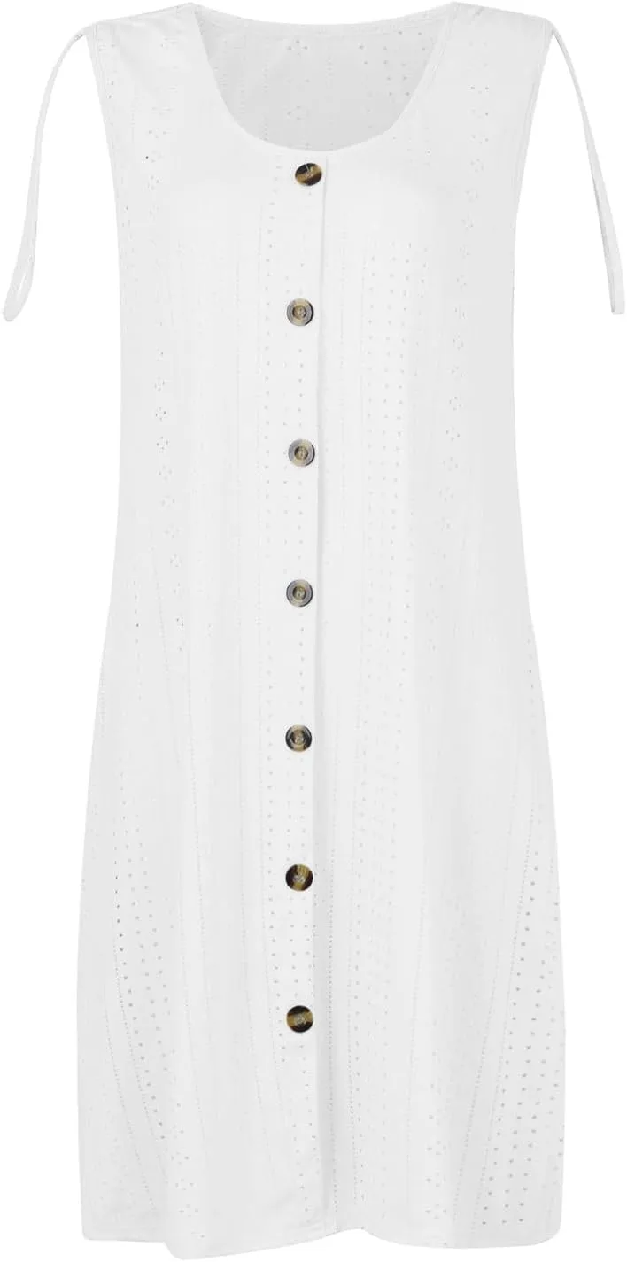 Maxi Long Dresses for Women 2025 Trendy Short Sleeve Eyelet Tshirt Dress Casual Summer Beach Vacation Sundress