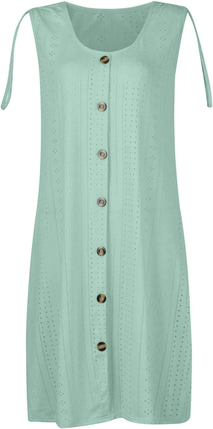Maxi Long Dresses for Women 2025 Trendy Short Sleeve Eyelet Tshirt Dress Casual Summer Beach Vacation Sundress