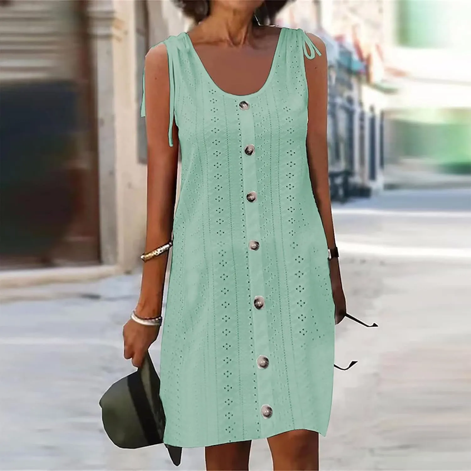 Maxi Long Dresses for Women 2025 Trendy Short Sleeve Eyelet Tshirt Dress Casual Summer Beach Vacation Sundress