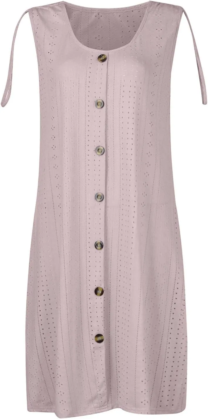 Maxi Long Dresses for Women 2025 Trendy Short Sleeve Eyelet Tshirt Dress Casual Summer Beach Vacation Sundress