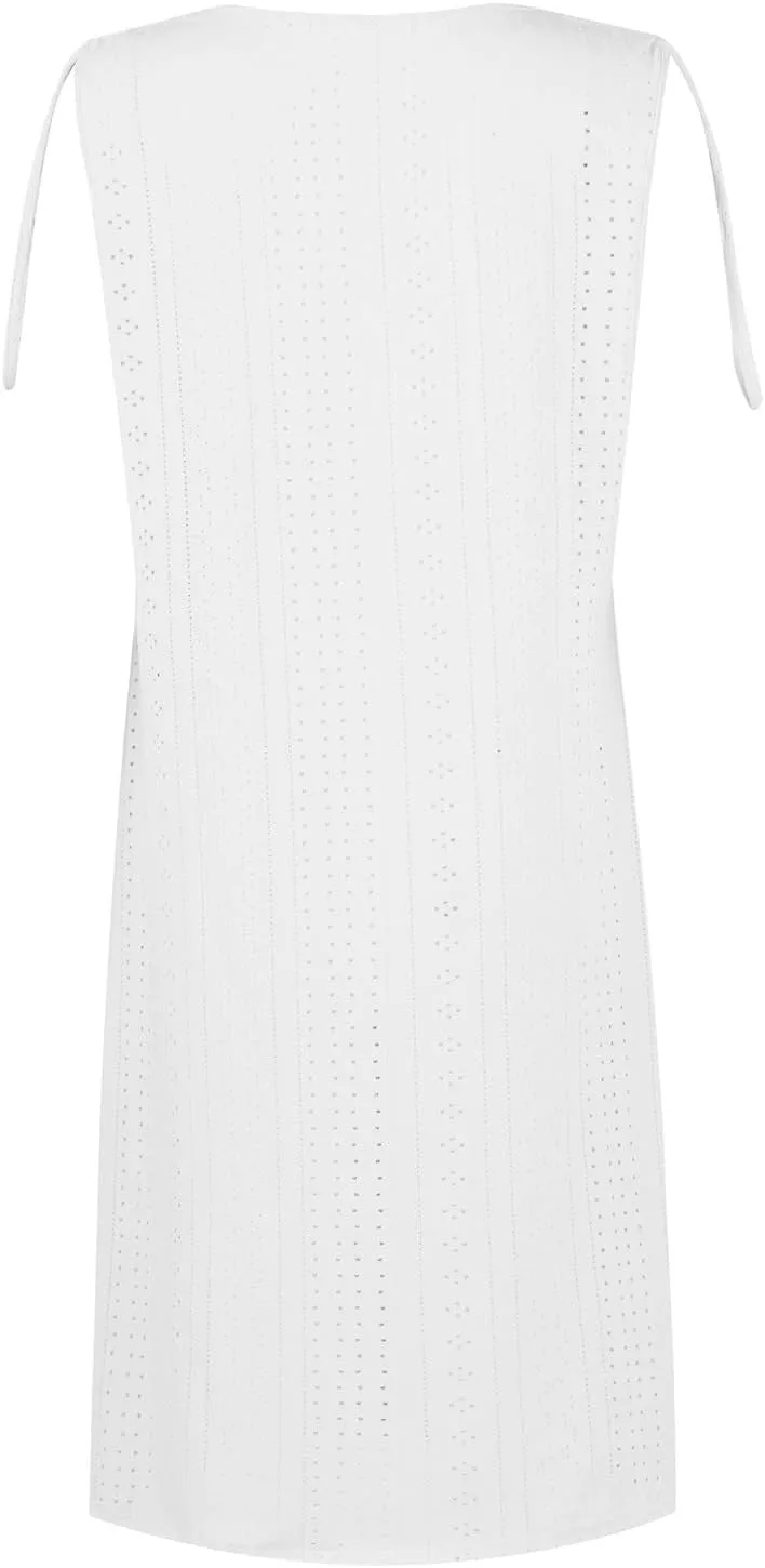Maxi Long Dresses for Women 2025 Trendy Short Sleeve Eyelet Tshirt Dress Casual Summer Beach Vacation Sundress