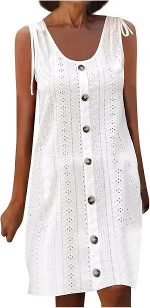 Maxi Long Dresses for Women 2025 Trendy Short Sleeve Eyelet Tshirt Dress Casual Summer Beach Vacation Sundress